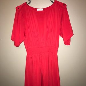 Calvin Klein Red Midi Dress